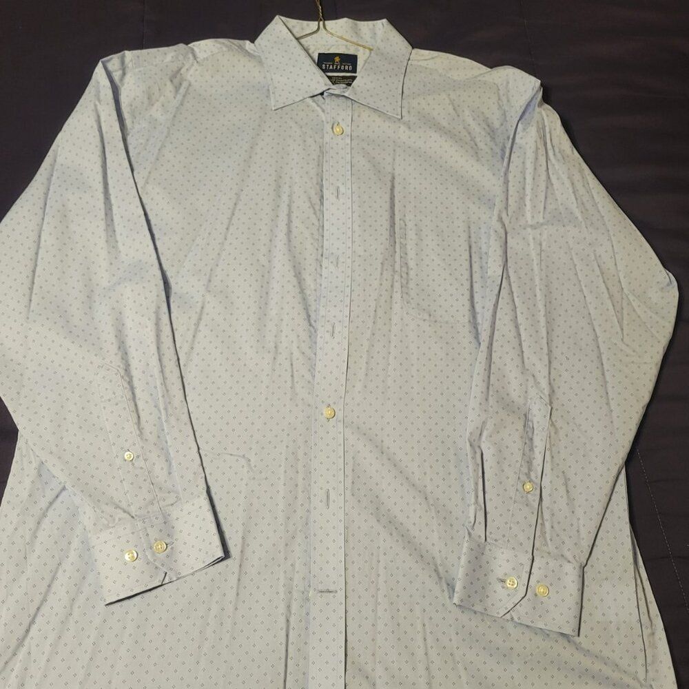 MENS 17 34/35 STAFFORD BUTTON DOWN SHIRT